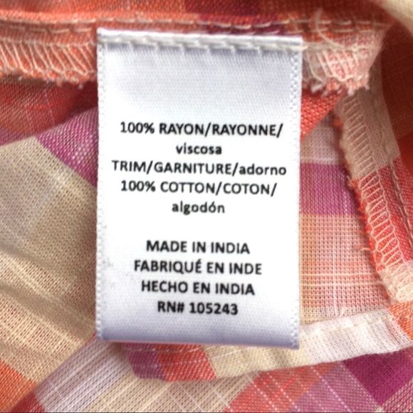 Bobeaux Plaid Peplum Bell Sleeve Shirt Tunic L - Picture 7 of 10